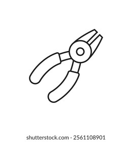 Pliers icon Outline vector line symbol