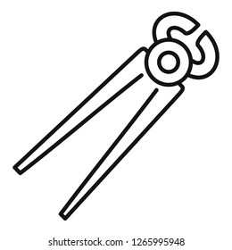 Pliers icon. Outline pliers vector icon for web design isolated on white background