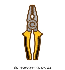 pliers icon over white background. repair tools design. vector illustration