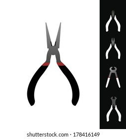 Pliers icon set