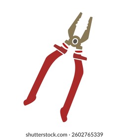 pliers icon, simple flat style, illustration, logo sign symbol pictogram template, for ui or ux isolated on white for mobile app, editable