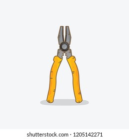 pliers icon in simple graphic