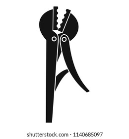 Pliers icon. Simple illustration of pliers vector icon for web design isolated on white background