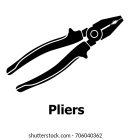 Pliers icon. Simple illustration of pliers vector icon for web