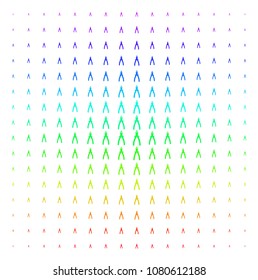 Pliers icon spectrum halftone pattern. Vector pliers symbols arranged into halftone grid with vertical spectrum gradient. Designed for backgrounds, covers and abstract effects.