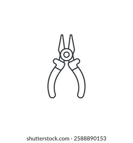 Pliers icon symbol vector illustration isolated on white background