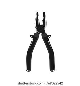  pliers icon, tool black
