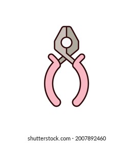 pliers icon, toolkit vector illustration