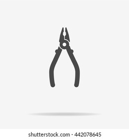 Pliers icon. Vector concept illustration for design.