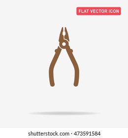 Pliers icon. Vector concept illustration for design.
