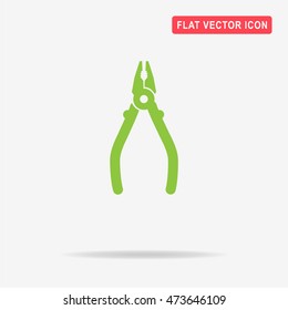Pliers icon. Vector concept illustration for design.