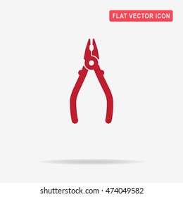 Pliers icon. Vector concept illustration for design.