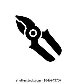Pliers Icon Vektorglyph Stil.