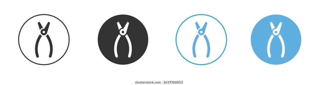 Pliers icon Vector Graphic set