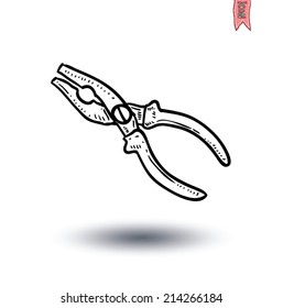 pliers icon - vector illustration