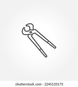 pliers icono ilustración de vector plantilla para muchos fines. Aislado sobre fondo blanco.