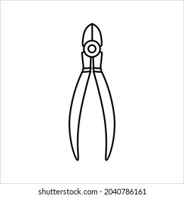 Pliers icon Vector Illustration on white background. eps 10