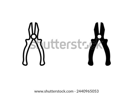 Pliers icon Vector Illustration on the white background.