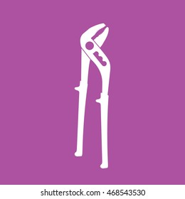 Pliers icon vector illustration. Purple background