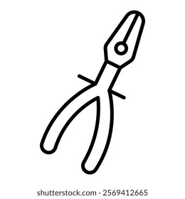 Pliers icon Vector logo outline