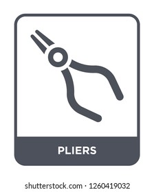pliers icon vector on white background, pliers trendy filled icons from Electrian connections collection, pliers simple element illustration