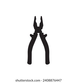 Pliers icon vector on white background.