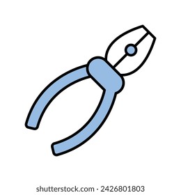 Pliers icon vector strock illustration