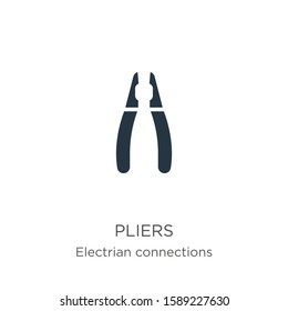 Pliers icon vector. Trendy flat pliers icon from electrian connections collection isolated on white background. Vector illustration can be used for web and mobile graphic design, logo, eps10