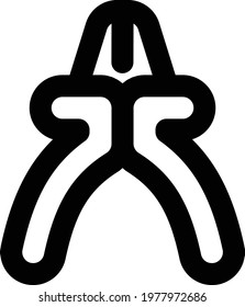 Pliers icon, Workshop equipment icon with line style, for any graphic design need