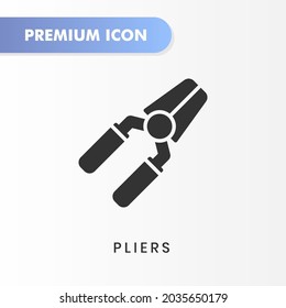 icono de alicates para tu diseño de sitio web, logotipo, aplicación, interfaz de usuario. Ilustración gráfica vectorial y trazo editable. diseño de glifos de iconos de alicates.