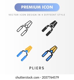 pliers icon for your website design, logo, app, UI. Vector graphics illustration and editable stroke.