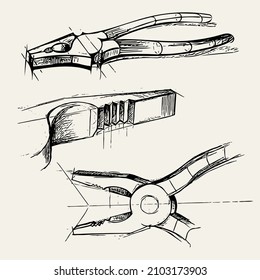 Pliers. Ilustración de Hand Tool.