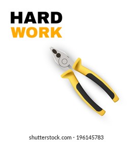 Pliers isolated on white background. Vector