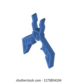 Pliers isometric left top view 3D icon