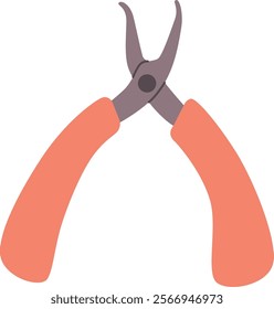 Pliers jewelry fittings tool vector illustration