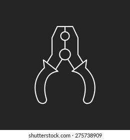 Pliers line icon