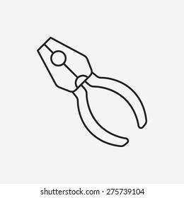 Pliers line icon