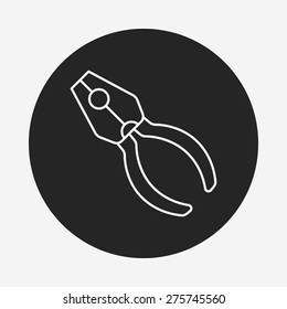 Pliers line icon