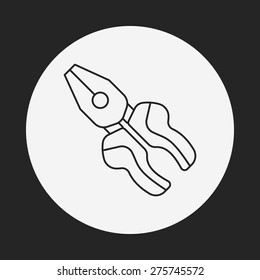 Pliers line icon