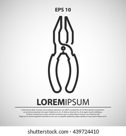 pliers line icon