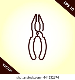 pliers line icon