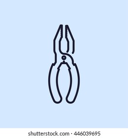 pliers line icon