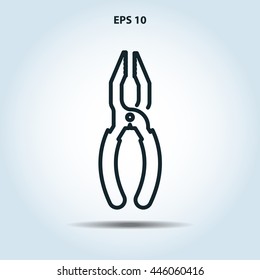 pliers line icon