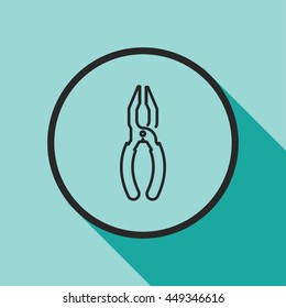 pliers line icon