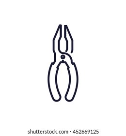 pliers line icon
