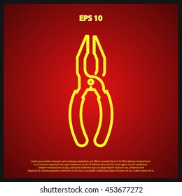 pliers line icon