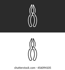 pliers line icon