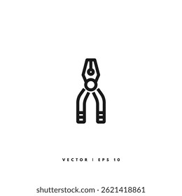 Pliers Line Icon. Editable Stroke