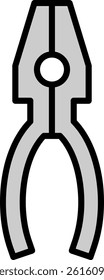 Pliers Line Vector Icon Design