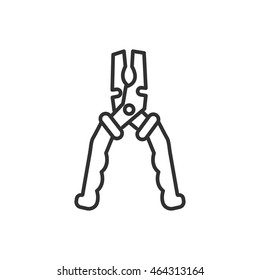 Pliers linear icon. Thin line design
